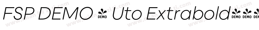 FSP DEMO - Uto Extrabold字体转换